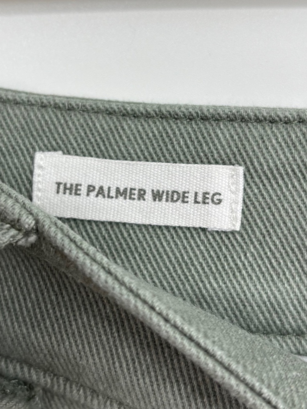 Loft Womens Size 6 The Palmer Wide Leg Jeans Sage Green Gray Patch Pockets Light - Picture 4 of 9